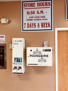 hangers and laundry bag vending at our south slc laundromat